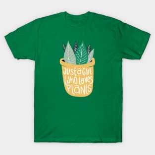 Just a Girl Who Loves Plants // Vintage Potted Plant T-Shirt